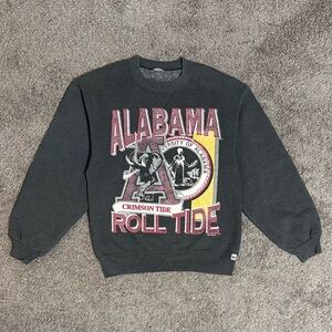 Vintage 1990s University of Alabama Crimson Tide Crewneck Sweater Size S-M Gray